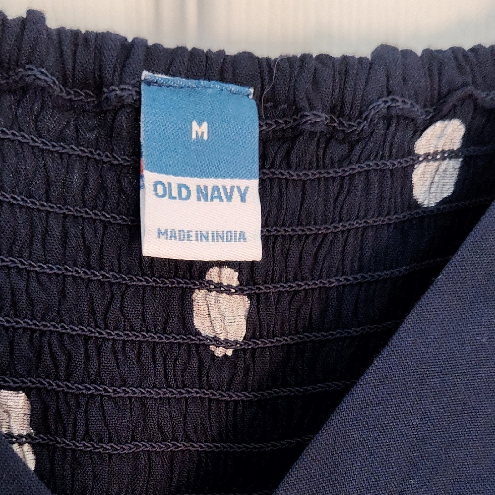 Old Navy Dark Blue Jumpsuit with White Dots - Picture 2 of 6